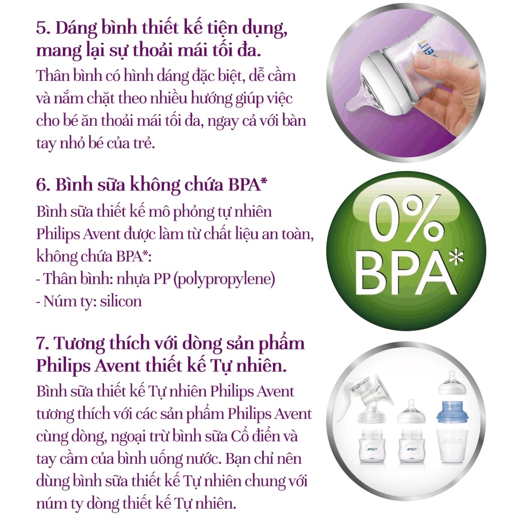Bình Sữa Mô Phỏng Tự Nhiên Philips Avent Có Họa Tiết ( 260ml _ 9oz ) Cho Trẻ Từ 1 Tháng Tuổi