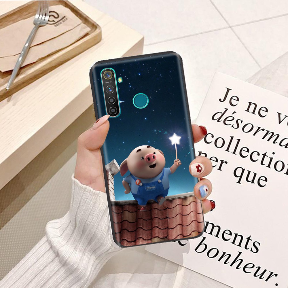 Ốp lưng Oppo A12 Silicon dẻo hình Heo Con Dễ Thương