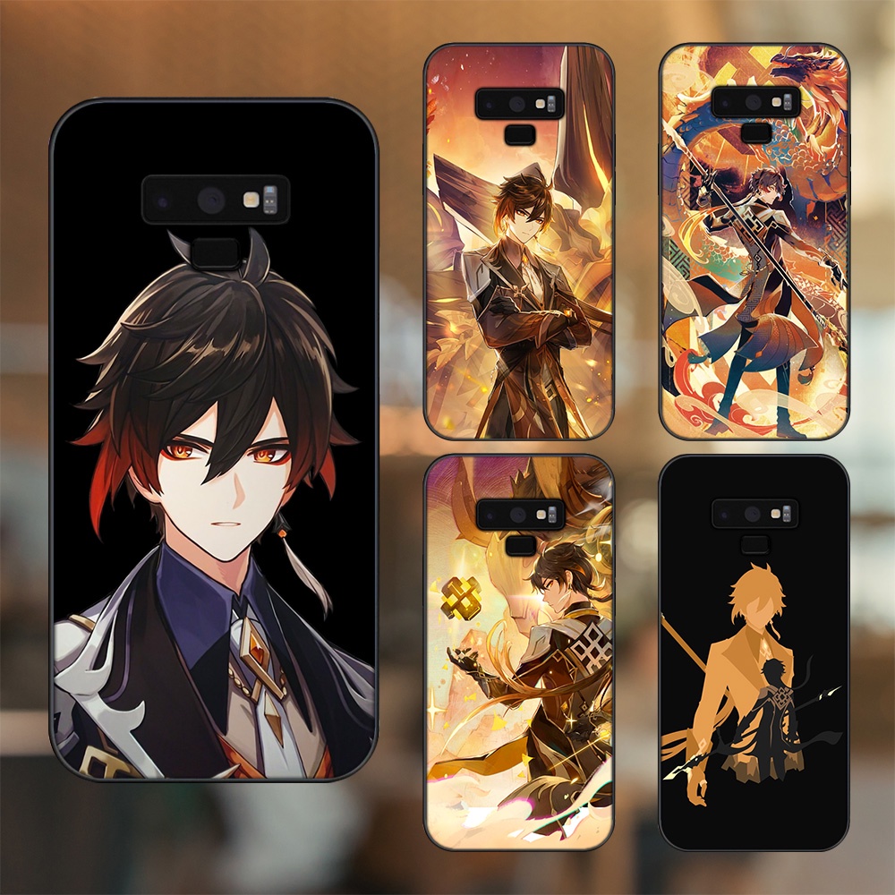 Ốp lưng Samsung Note 9 viền đen in hình Zhongli Genshin Impact