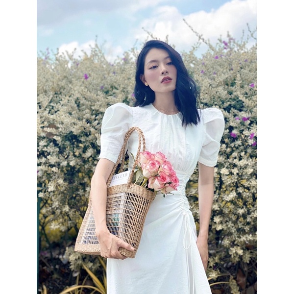 Đầm maxi cổ tròn rút eo siêu phẩm | BigBuy360 - bigbuy360.vn