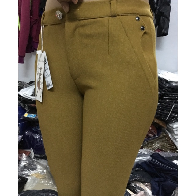 Quần cotton mè dây kéo