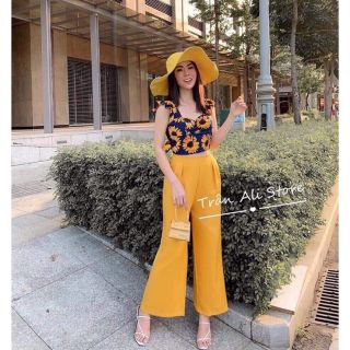 💕set áo hoa cúc quần vàng cực xinh 💕