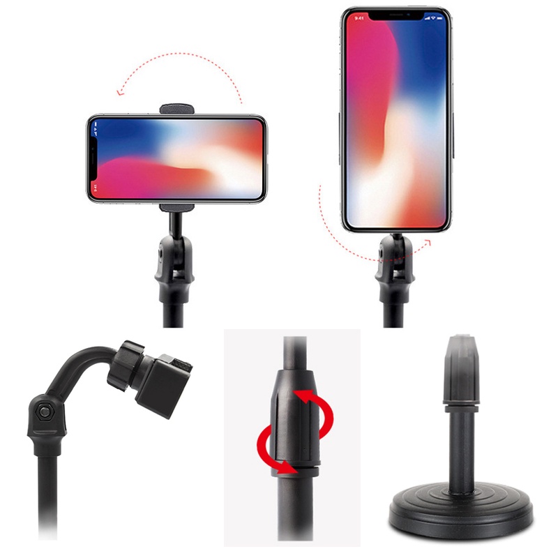 Giá Đỡ Điện Thoại L7 Để Bàn Kẹp Điện Thoại Livestream,Quay TikTok,, Xem Video Xoay 360 Độ