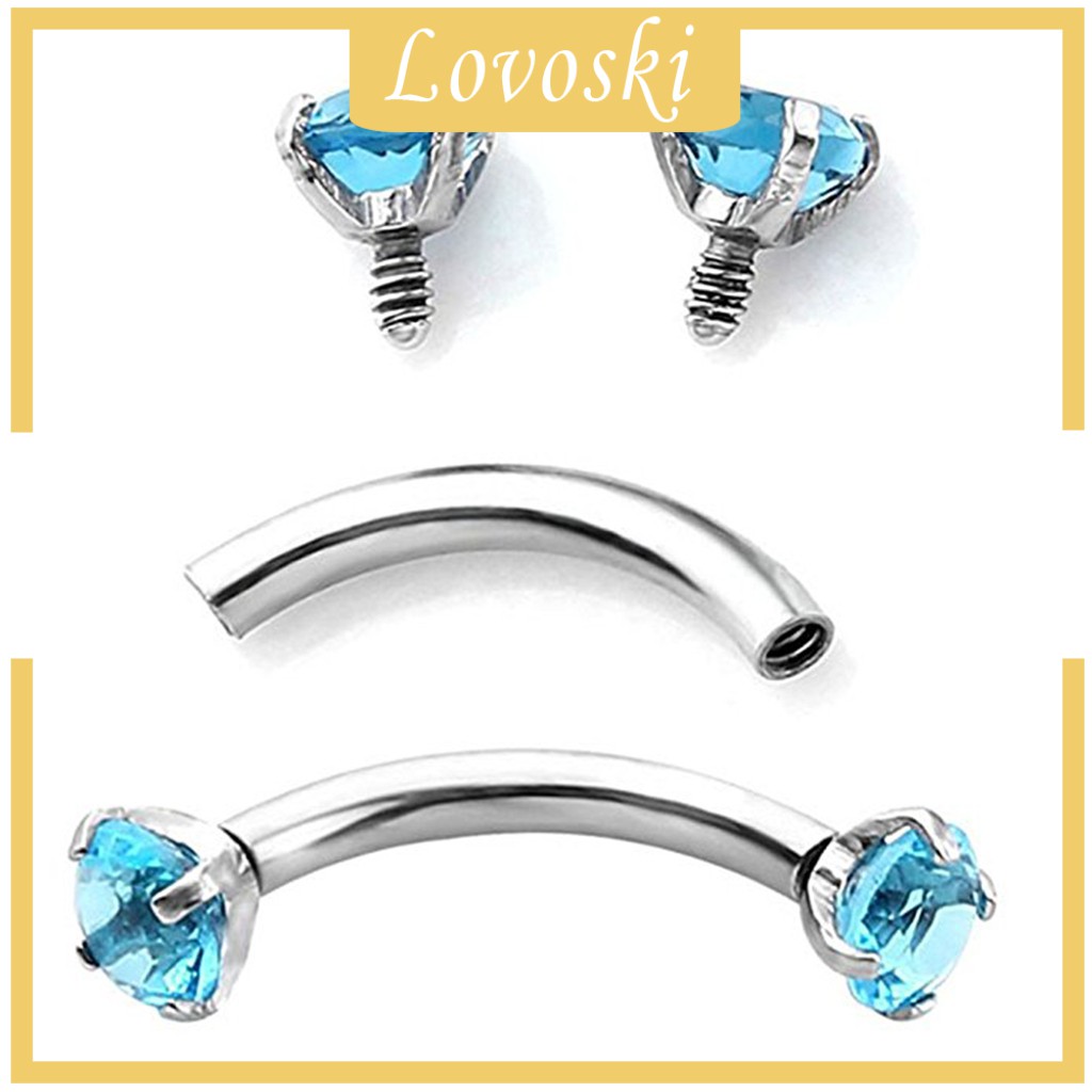 Khuyên Xỏ Cơ Thể Đính Đá Zircon 16G Thời Trang