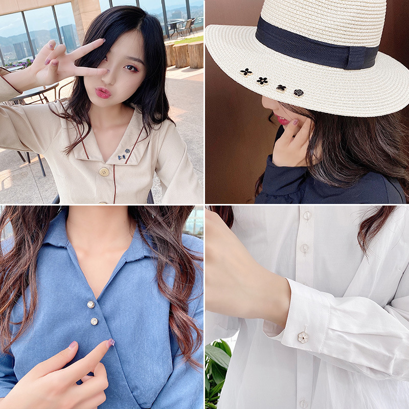 Ghim cài áo đính đá và ngọc trai giả nhiều kiểu dáng xinh xắn dành cho nữ