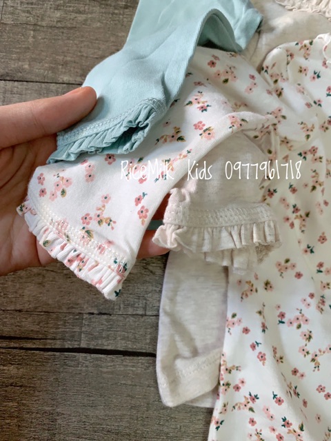 Áo Cotton dài tay HM xuất dư xịn cho bé gái