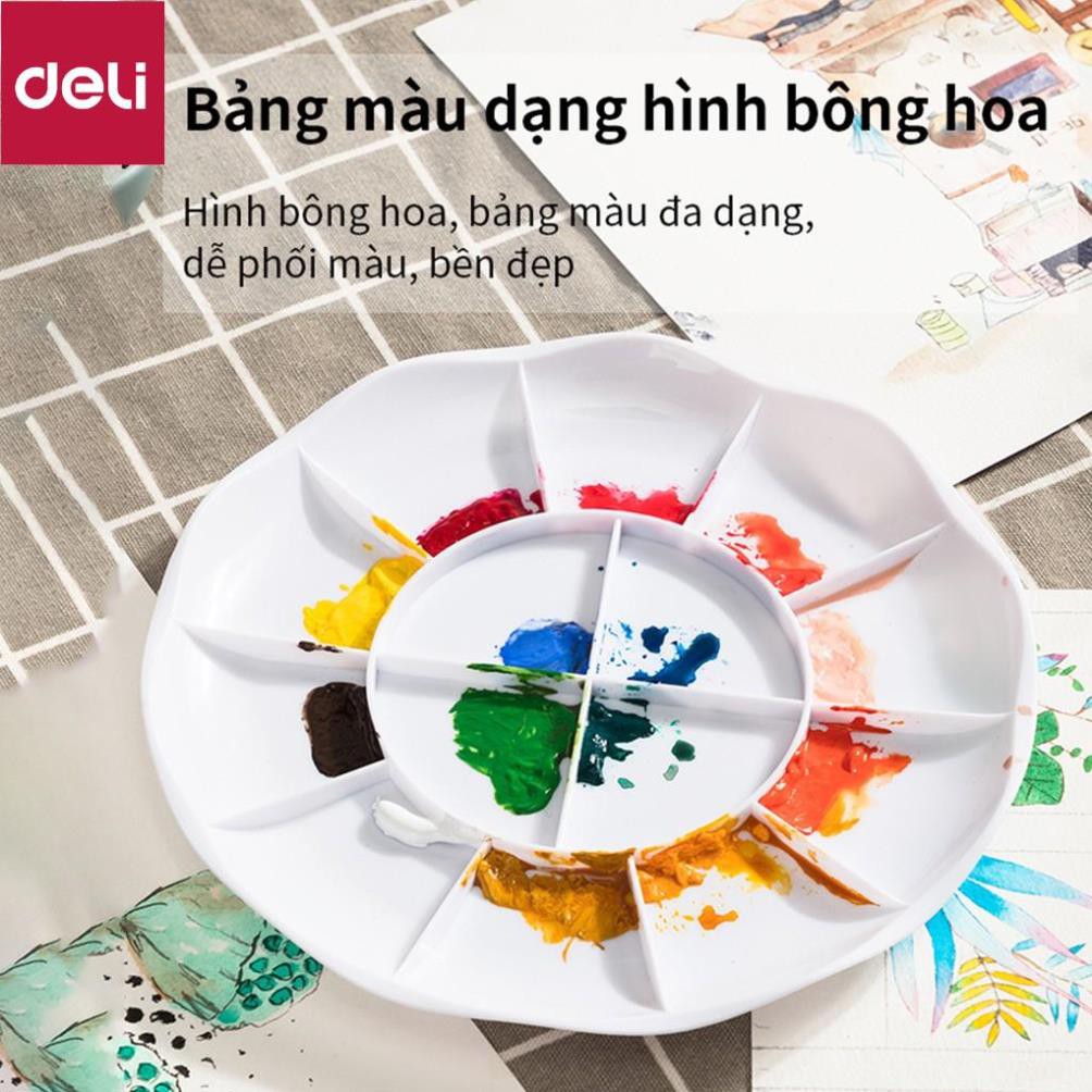 Khay pha màu Deli - 12 ngăn - 1 chiếc - 68305 [Deli]