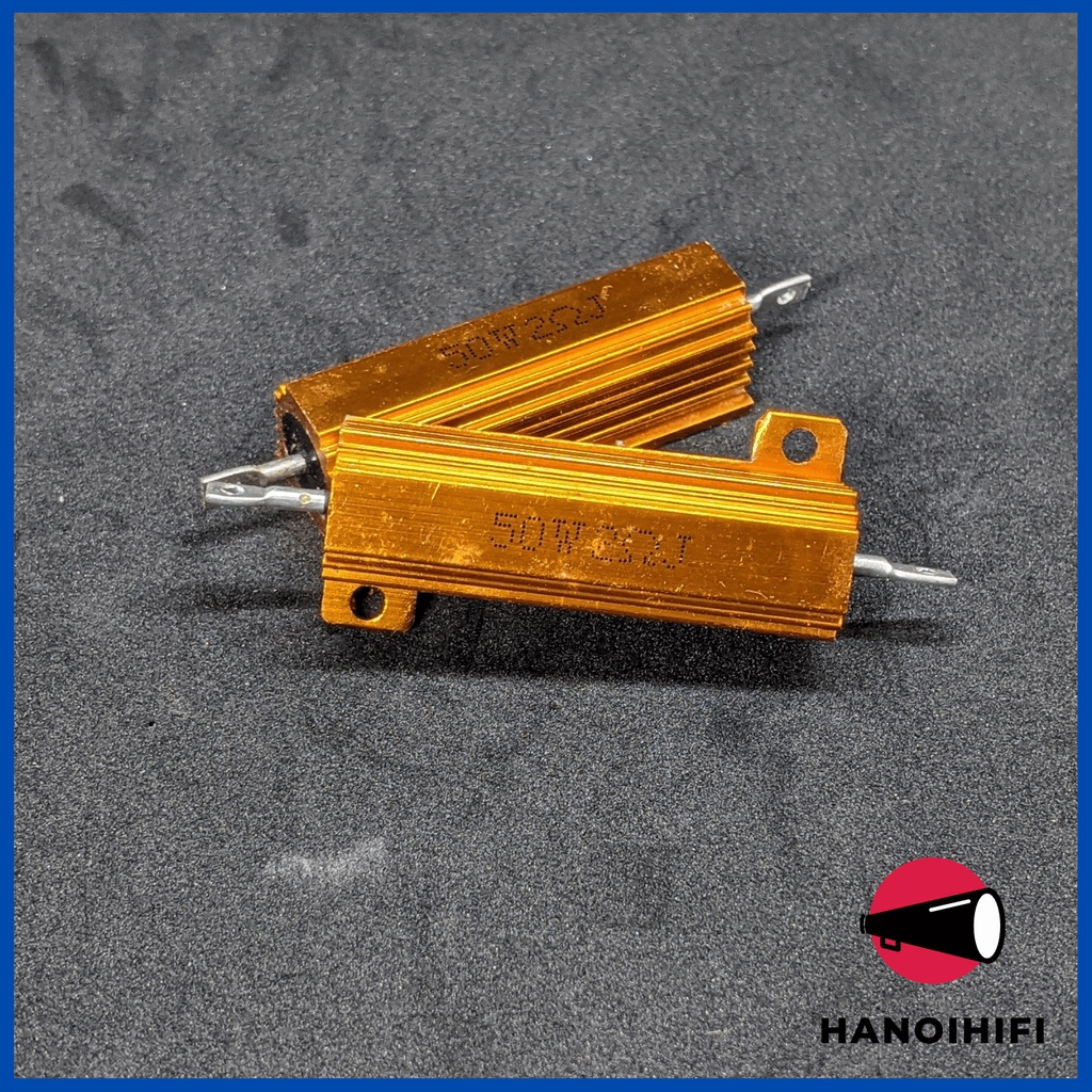 Điện trở nhôm 2ohm 50W ghép cho loa ohm thấp tránh cháy mạch