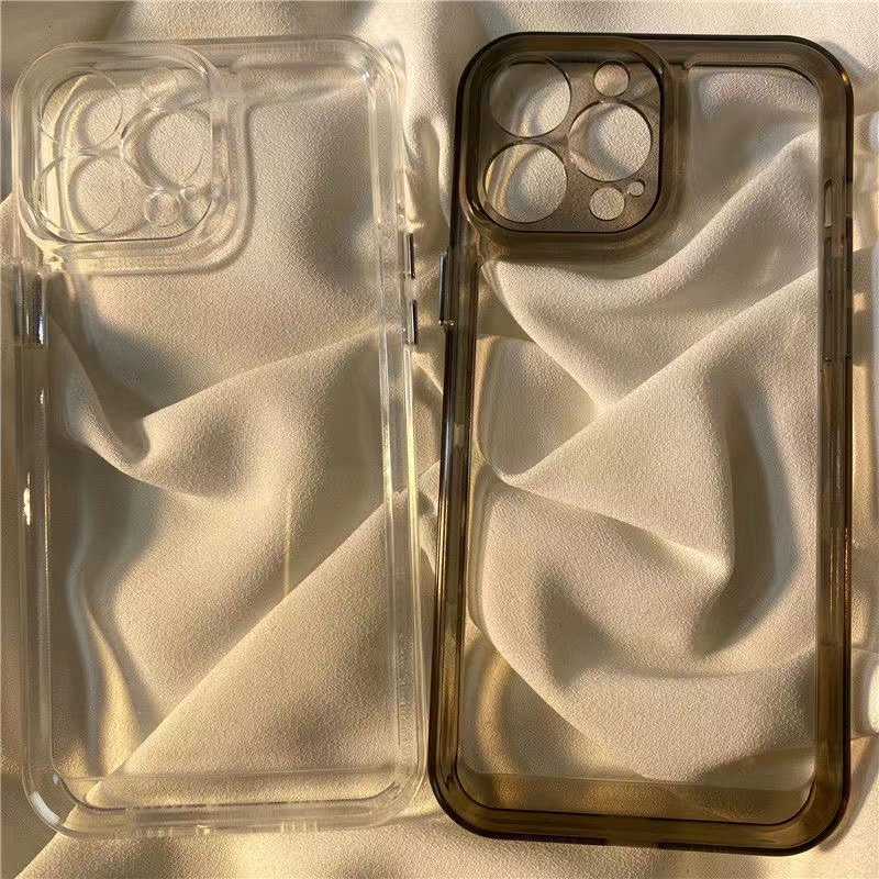 Ốp Điện Thoại Cứng Viền Dẻo Màu Sắc Sang Trọng Chống Sốc Cho iPhone 14 13 12 11 Pro Max XR X XS 6 7 8 Plus SE Mini