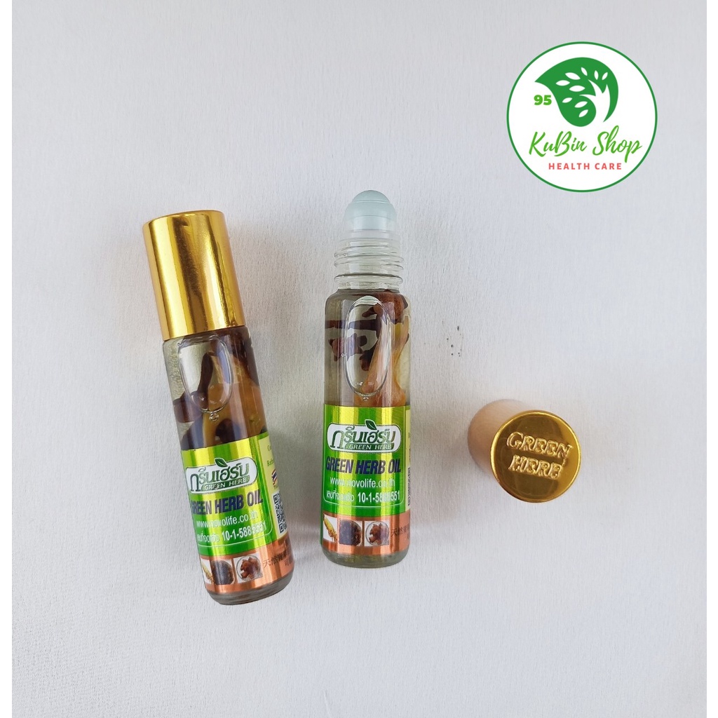 Dầu Lăn Thảo Dược Nhân Sâm Green Herb Oil Thái Lan 8ml