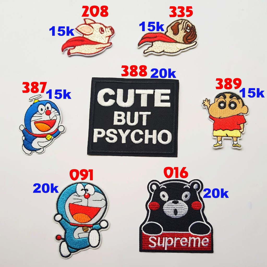 Sticker vải, patch ủi cute