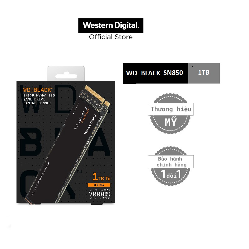 Ổ Cứng SSD WD Black SN850 1TB - WDS100T1X0E | WebRaoVat - webraovat.net.vn