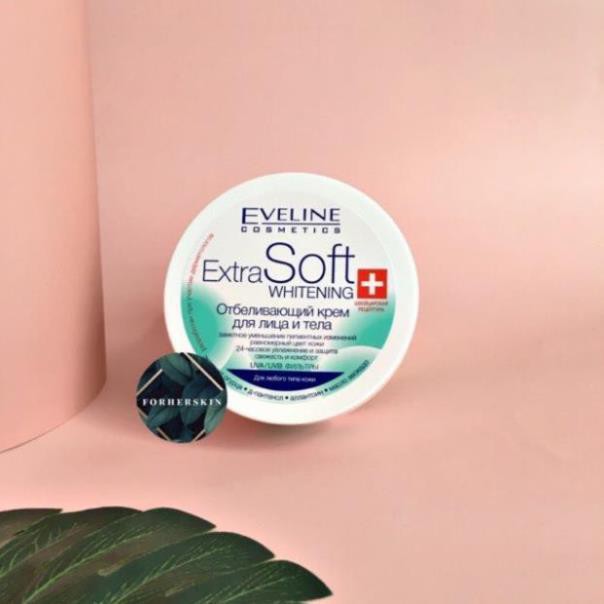 Kem trắng da Eveline Extra Soft Whitening dành cho mặt và toàn thân, Kem dưỡng da an toàn hiệu quả HN56.