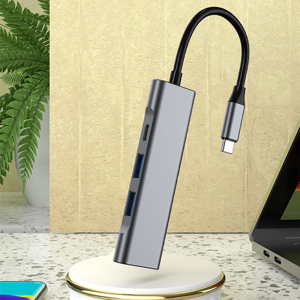 Bộ chuyển đổi HUB 4 trong 1 chống nhiễu ổn định Type-c sang USB Type C HDMI