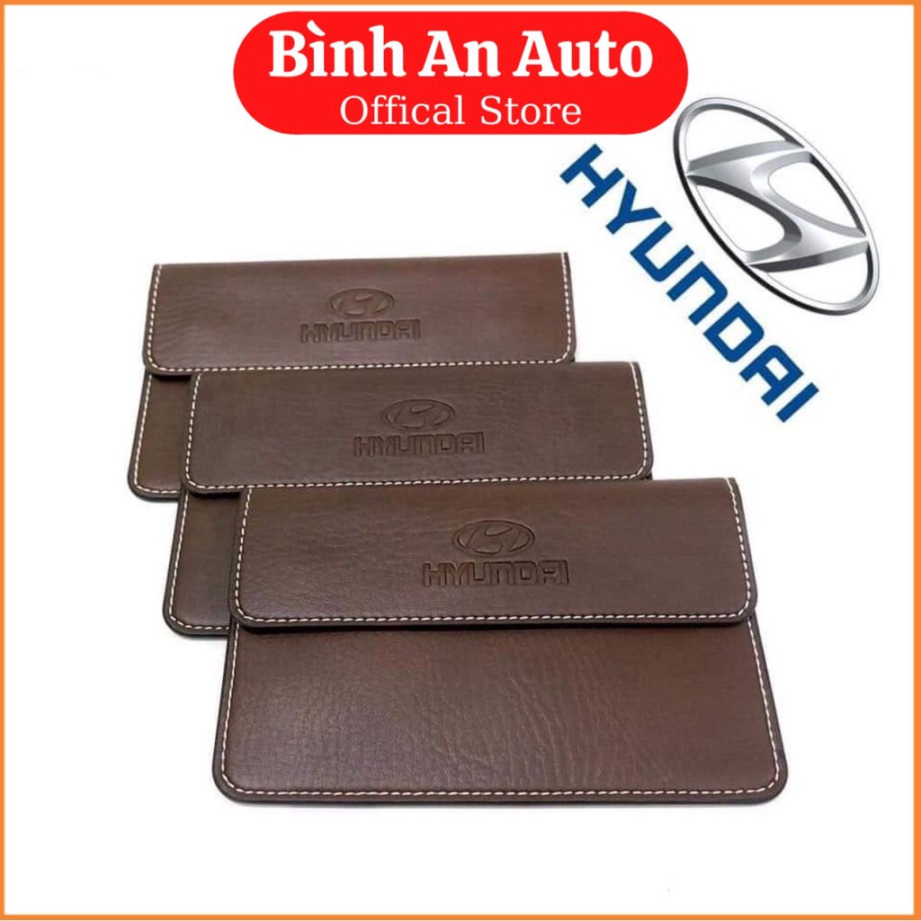 HYUNDAI - Ví da ô tô, Ví da đựng giấy tờ xe ô tô, Ví da đựng giấy tờ đăng kiểm ô tô - Bình An Auto