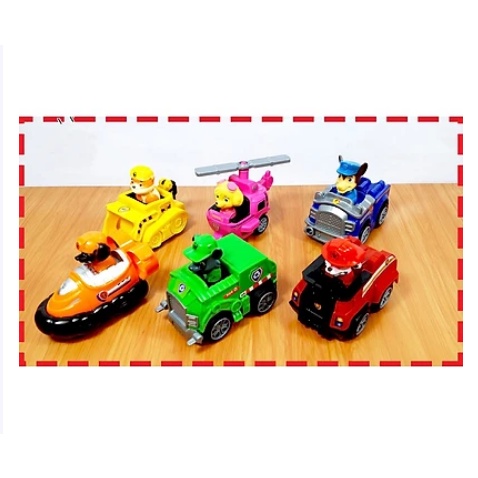 Bộ đồ chơi xe bánh đà hoạt hình chó cứu hộ paw patrol