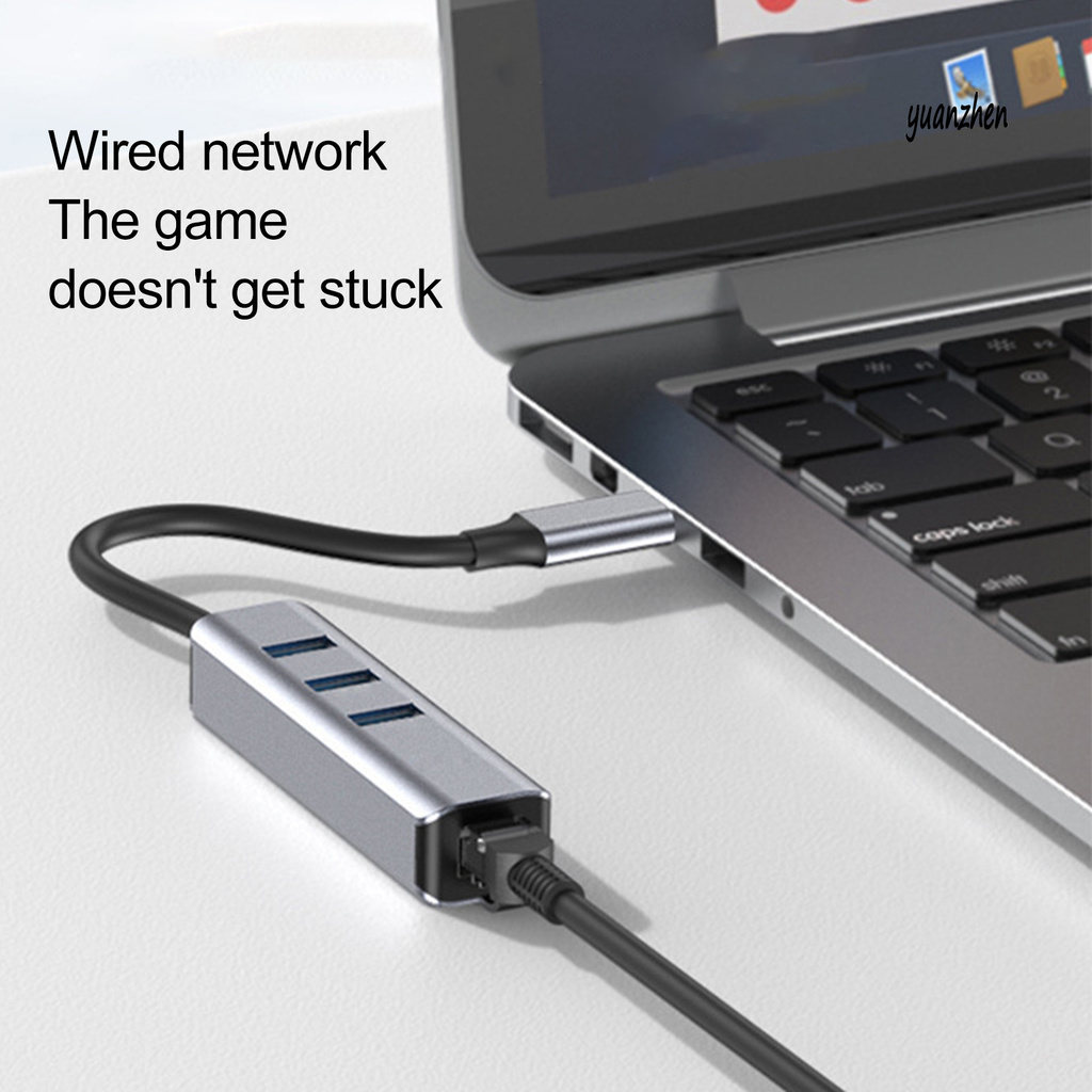 Bộ Chia 3 Cổng Usb 3.0 Loại C Rj45 Gigabit Ethernet Cho Macbook