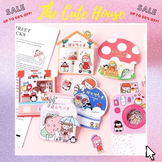 Túi 40 Sticker, Hình Dán Trang Trí Nhà Nấm