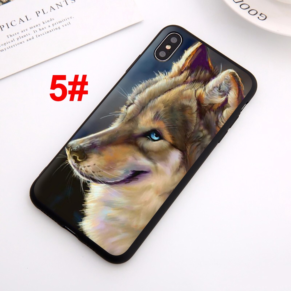 Ốp điện thoại silicon mềm hình chó sói 63F cho iPhone 11 Pro XS Max XR X 8 7 6S 6 Plus