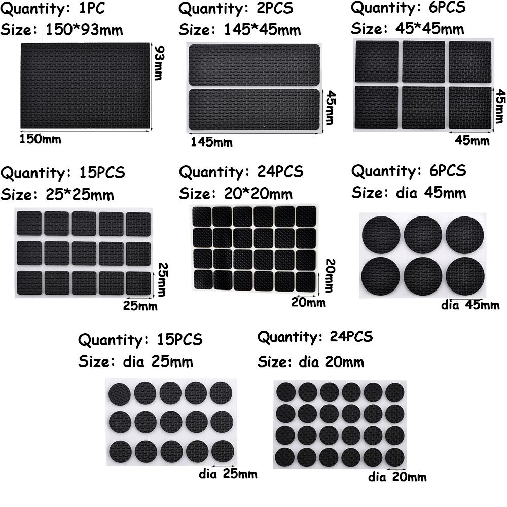 1/2/6/15/24 miếng lót chân bàn ghế mềm mại chống trượt chống va chạm