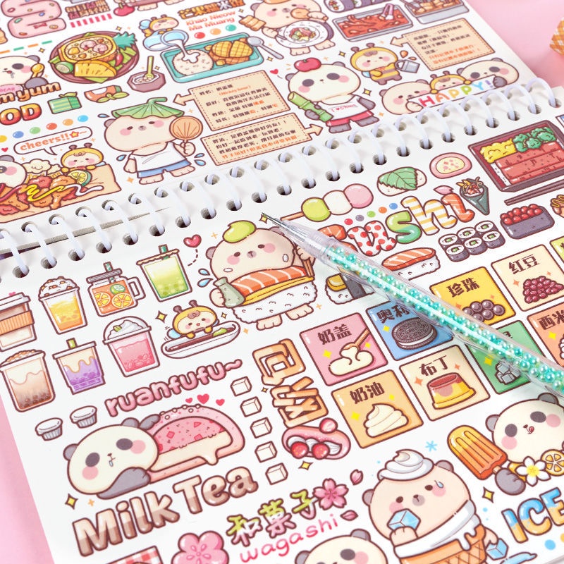 Hàng Mới Về Mới Bộ Băng Keo Giấy Dán Hoạt Hình Tiker stiker Nhỏ Dễ Thương Quấn Khoai Tây Nghiền Toàn Diện Tay - Gói Bằng Tay - Vật Liệu Giấy Thủ Công Hình Gấu Cô Gái Thử Nghiệm Ăn