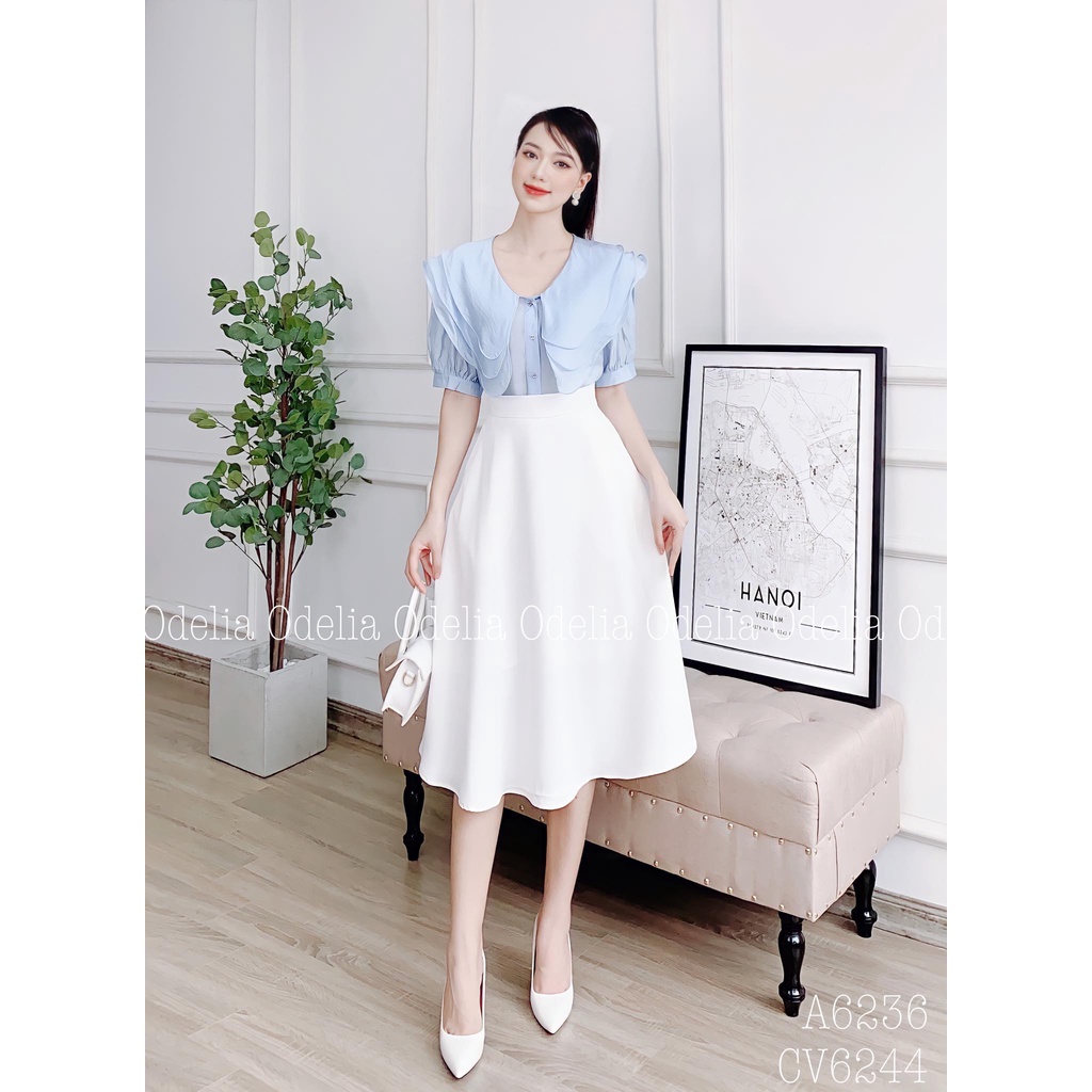 Áo sơ mi tơ nhật nhẹ nhàng thanh lịch - A6236