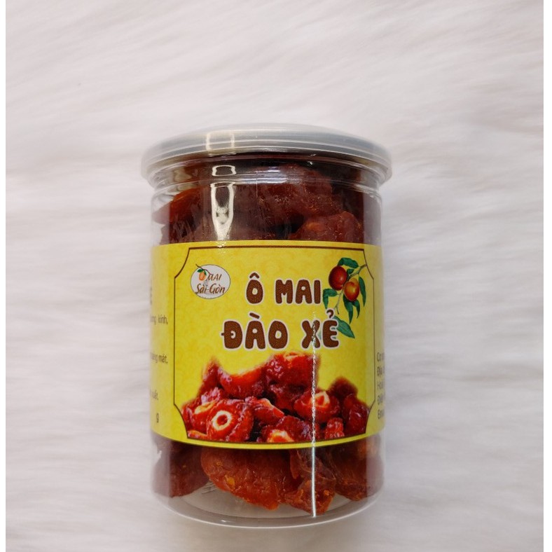 Ô mai Đào Nâu Xẻ vị Chua Ngọt - Đóng Hộp 250g, 400g