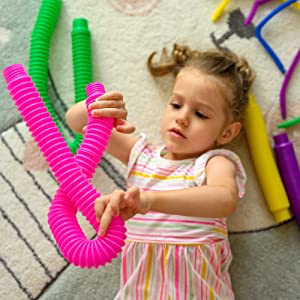 Pop Đồ Chơi Ống Cảm Biến 5 pk - Động Cơ Tốt Cho Trẻ Mới Biết Đi, Top ADHD 2022, Độc Đáo &amp;amp; Thú Nhồi Bông Hình Giỏ Phục Sinh Ý Tưởng Tốt Nhất Cho Người Lớn Và Trẻ Em &amp;amp; Tween Pre