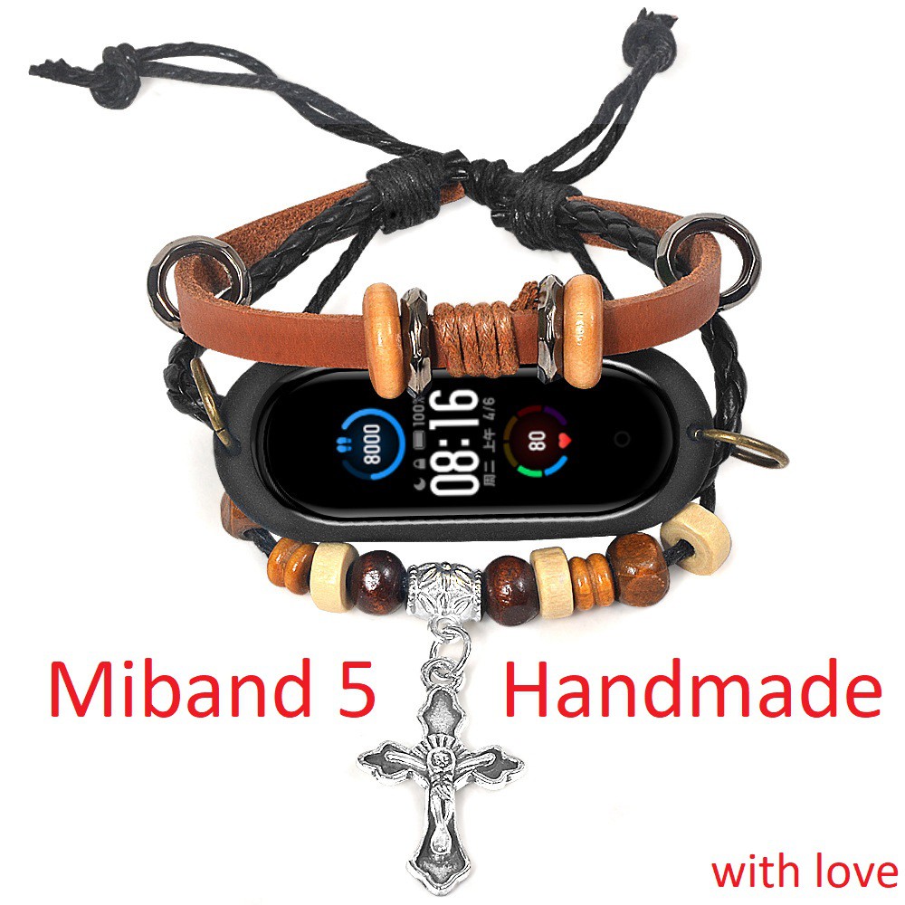 Dây Miband 5,dây Miband5 Dây Đeo Handmade Thay Thế Cho Xiaomi Miband 5 Chất Lượng Cao