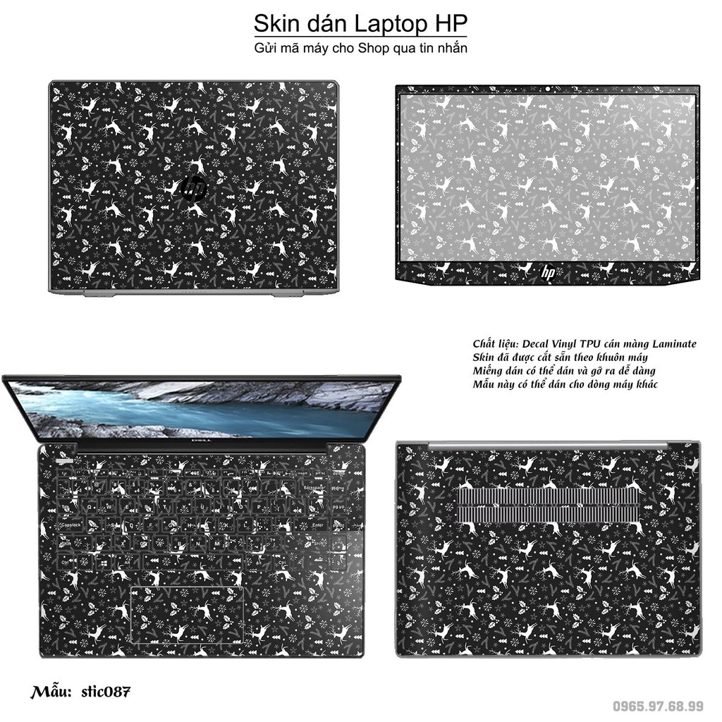 Skin dán Laptop HP in hình Hoa văn sticker nhiều mẫu 15 (inbox mã máy cho Shop)