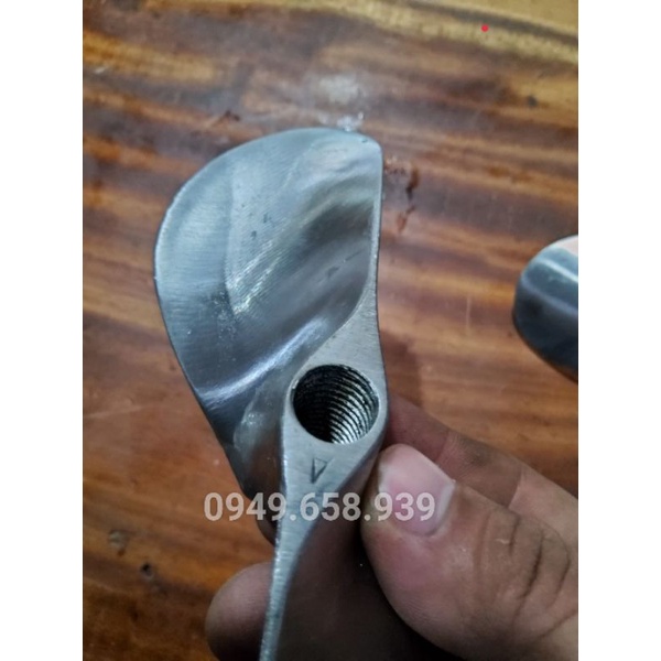 Chân vịt inox 304 Không Rỉ 5.5hp 2 cánh - Cốt ngay - Lỗ ren 14mm, chân vịt chạy thuyền, chạy xuồng, máy nổ, máy xăng