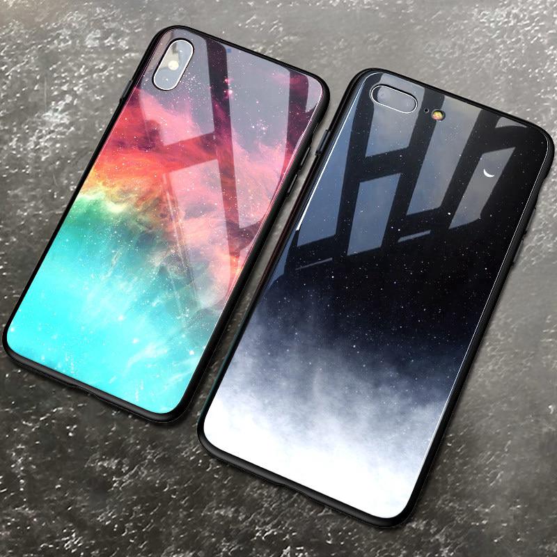 Xumu For iPhone 11 Pro XS Max X XR 8 7 6 6S Plus Tempered Glass Aurora Case iPhone11 Cover
