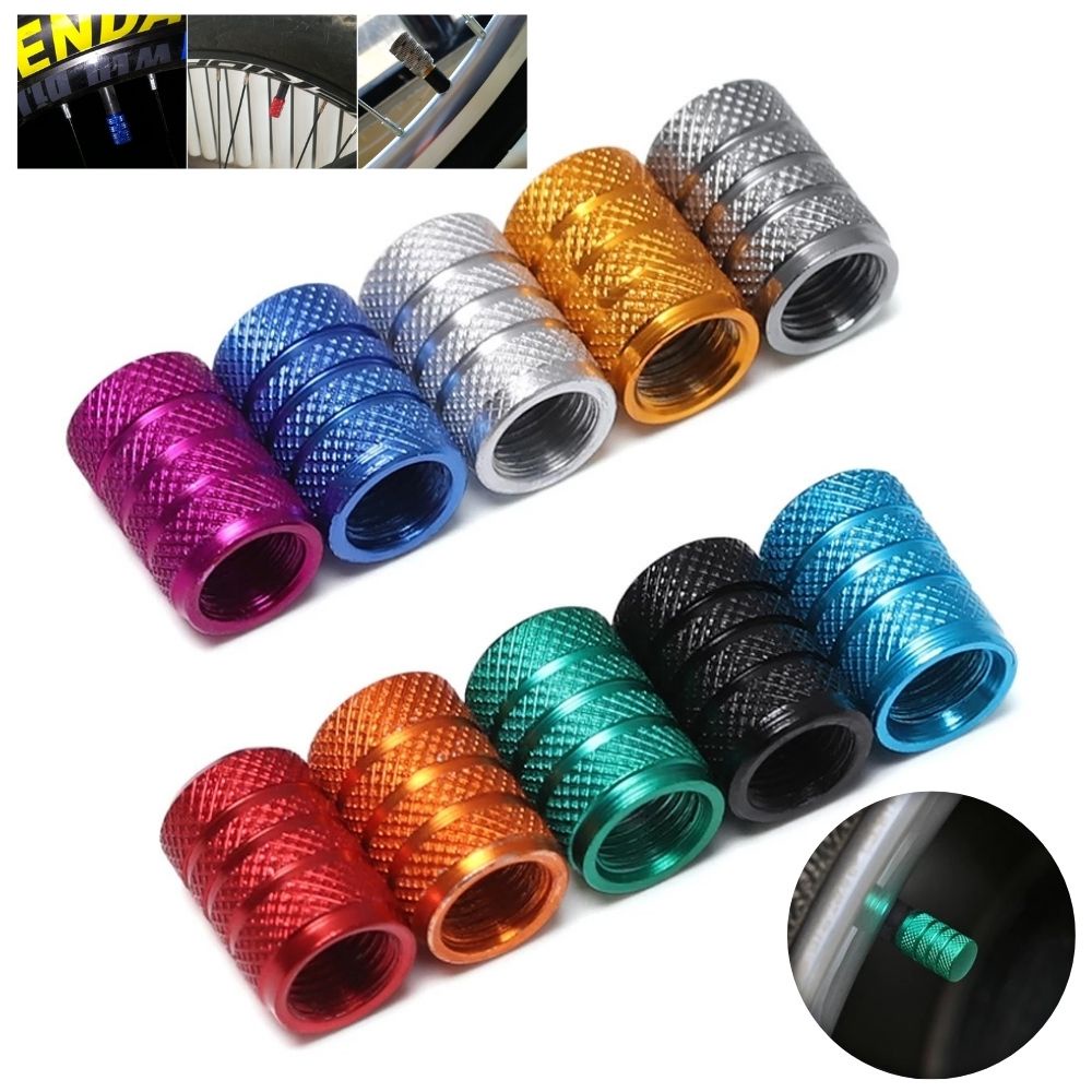 Bộ 1 hoặc 4 nắp đậy van bánh xe chống bụi bằng hợp kim nhôm