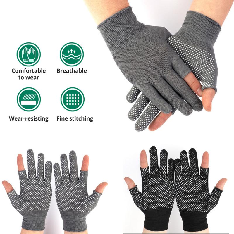 Đôi găng tay HDOORLINK hở hai ngón nylon thoáng khí chống trượt phong cách thể thao
