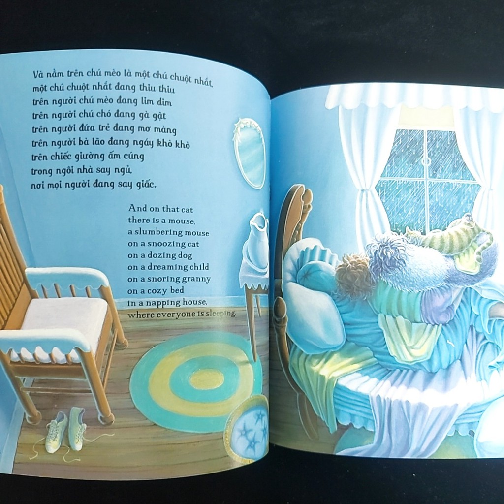 Sách - Picture book song ngữ ngôi nhà hay ngủ