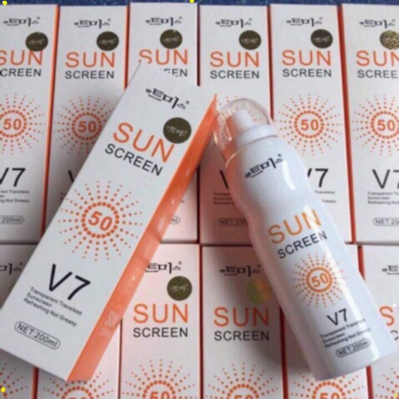 [Rẻ vô địch] Xịt chống nắng, xịt nâng tone chế khuyết điểm sunscreenv7 magic flower Hàn Quốc