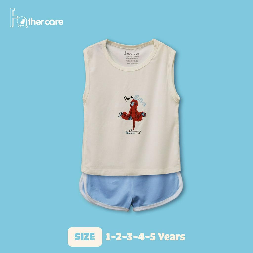 Bộ Quần Áo Ba Lỗ Trẻ Em FatherCare Vải Sợi Bạc Hà - FC974