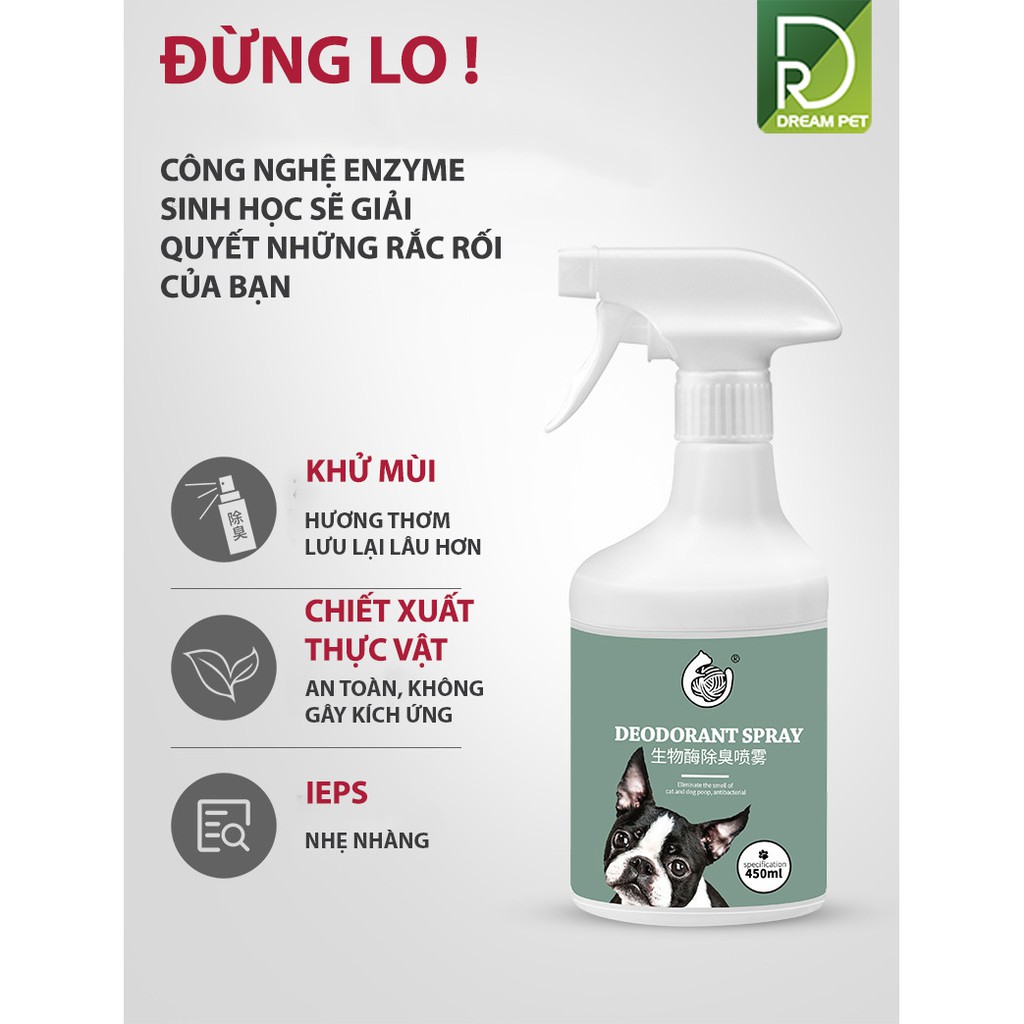 XỊT KHỬ MÙI HÔI CHÓ MÈO - KHỬ MÙI NƯỚC TIỂU THÚ CƯNG CAO CẤP HAIR BALL STAR DreamPet