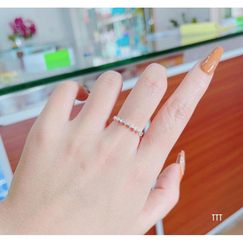 Nhẫn nữ bạc ta hàng đẹp- đường kính 1.7cm