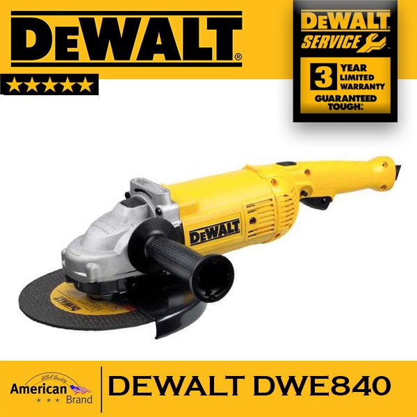 Máy mài góc lớn DeWalt DW840-B1 180mm, 1800W - Thiết kế chắc chắn, bảo hành chính hãng 3 năm