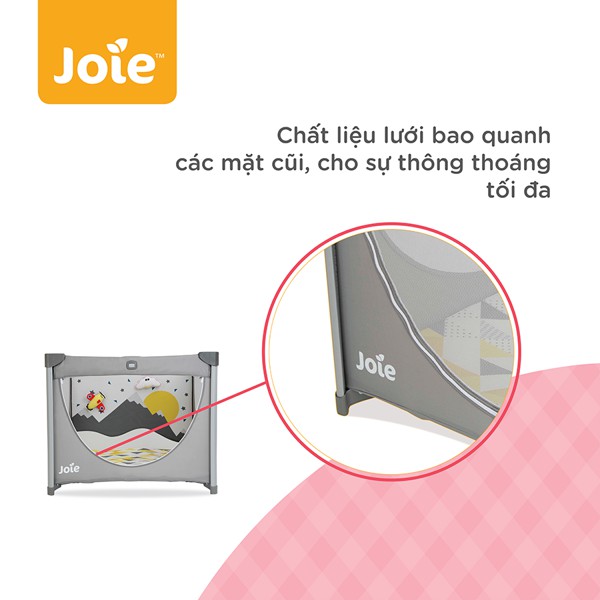 [Mã MKBC13 giảm 80k đơn 1 triệu] Giường cũi trẻ em Joie Cheer Little Explorer