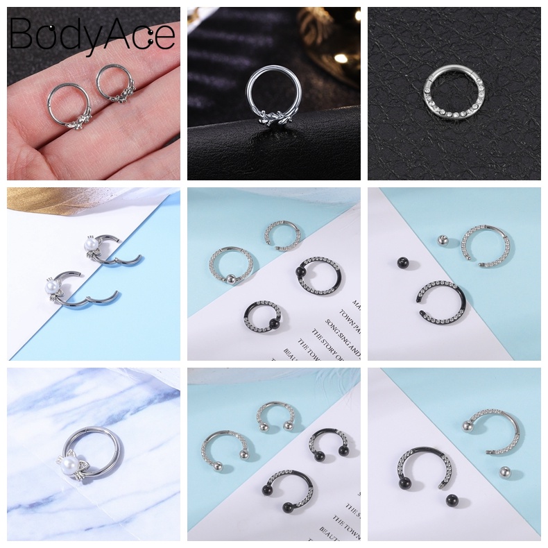 1 Khuyên Tai Cánh Bướm Đính Đá Pha Lê 8/10mm