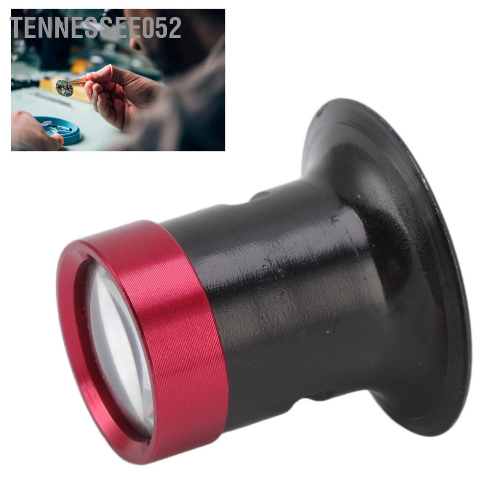 Tennessee052 Thợ làm đồng hồ Loupe 15X bằng hợp kim nhôm Chuyên nghiệp Kính lúp để sửa chữa