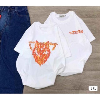 Áo thun tay lỡ Unisex ĐẦU SÓI