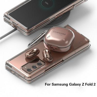 Ốp điện thoại PC cứng trong suốt bảo vệ toàn diện mặt trên mặt dưới cho Samsung Galaxy Z Fold 2 5G