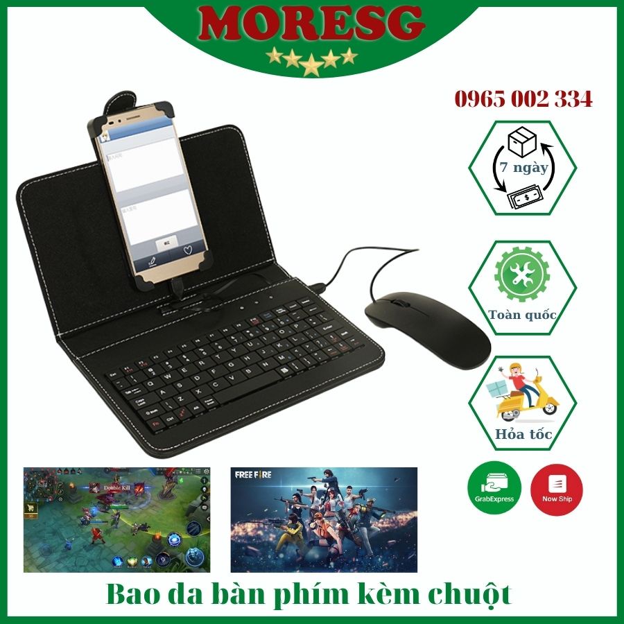 ✔️ Bao Da Bàn Phím Chơi Game Có Chuột Cho Điện Thoại Smartphone, Máy Tính Bảng Hệ Điều Hành Android [Bảo Hành 1 Đổi 1]