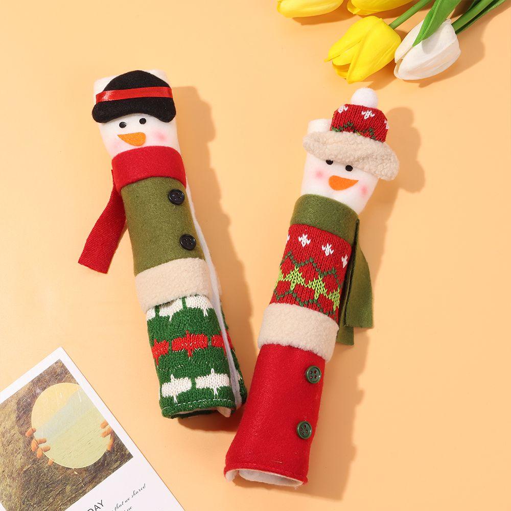 Set 3 Tấm Bọc Tay Nắm Cửa Tủ Lạnh Trang Trí Giáng Sinh
