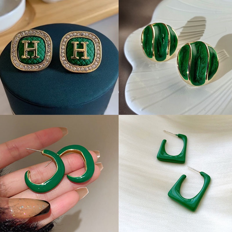 Khuyên tai mạ bạc 925 nhiều thiết kế tùy chọn sáng tạo sành điệu