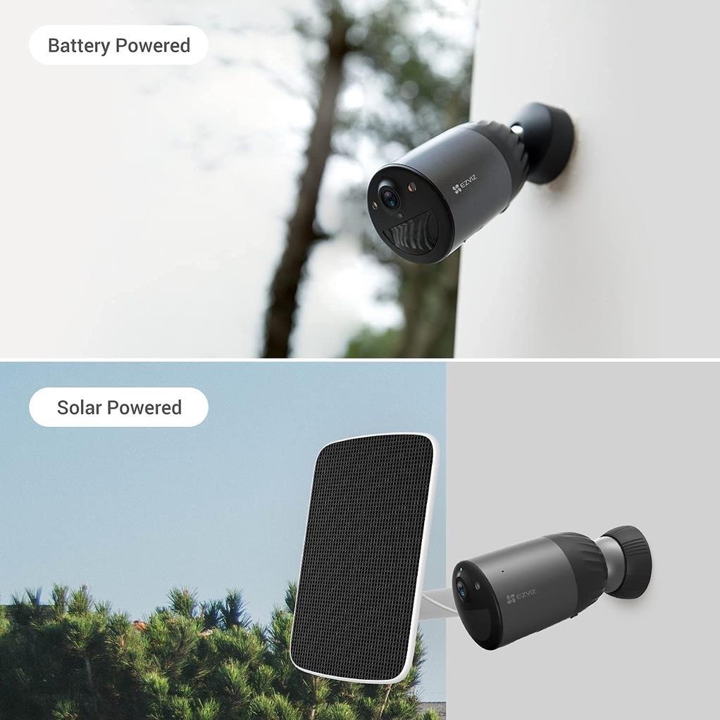 Camera IP Wifi không dây ngoài trời Dùng Pin Sạc in EZVIZ CS-BC1C Full HD 2MP - tùy chọn kèm pin mặt trời CS-CMT-Solar