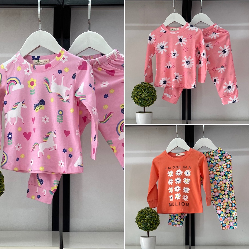 Bộ bé gái thu đông phối hình size 1-10 tuổi